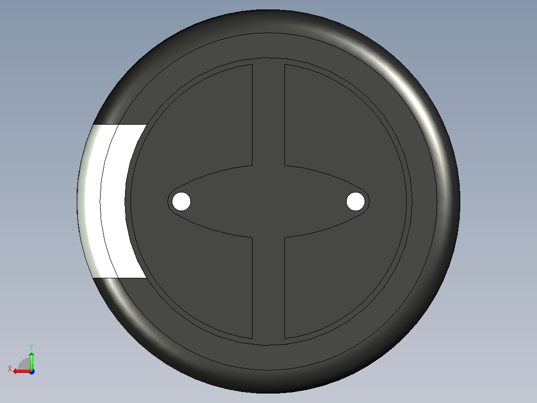 无源元件封装-CAP_RAD_D16x35.5_POL_BK后视图