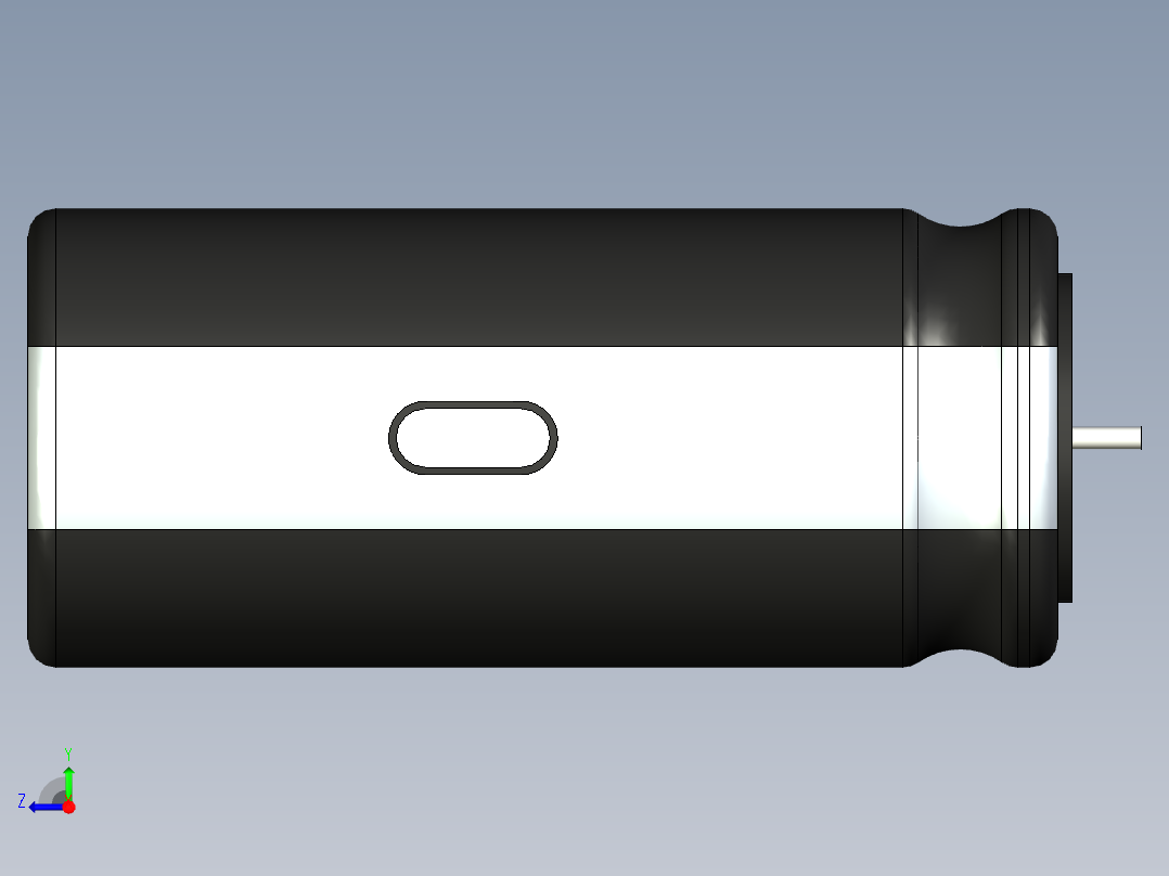 无源元件封装-CAP_RAD_D16x35.5_POL_BK右视图