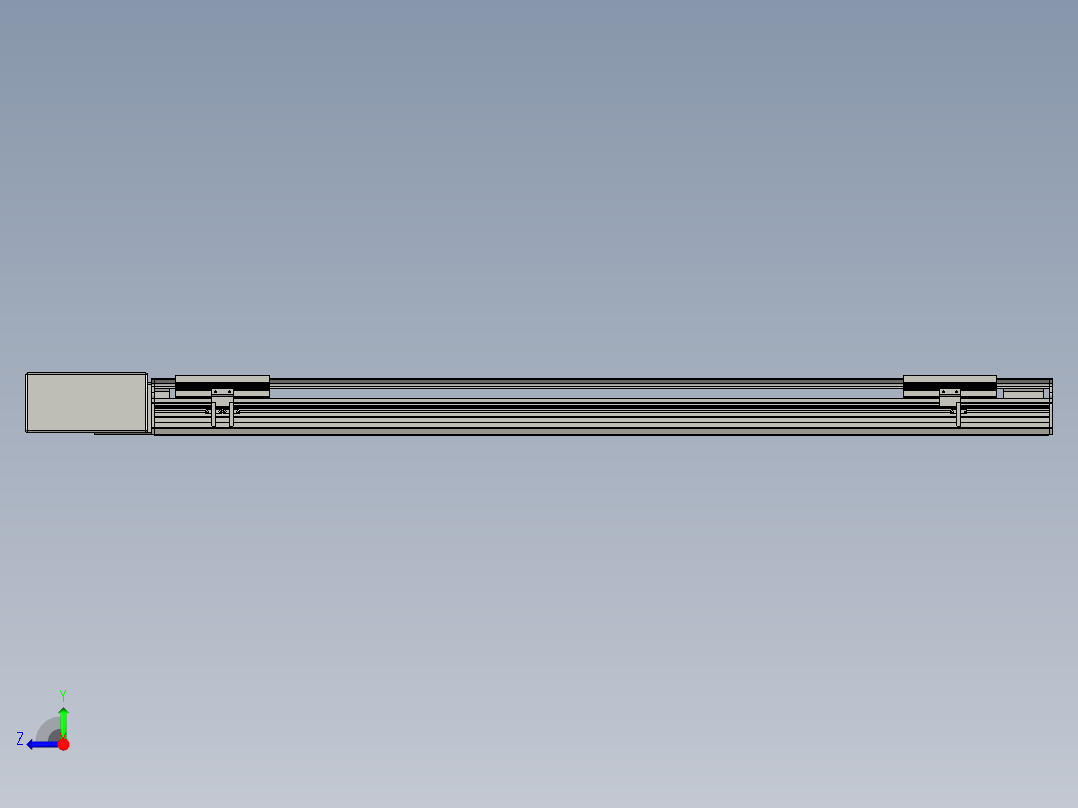 直线模组LHB17-L40-S1150-BR设计图纸右视图