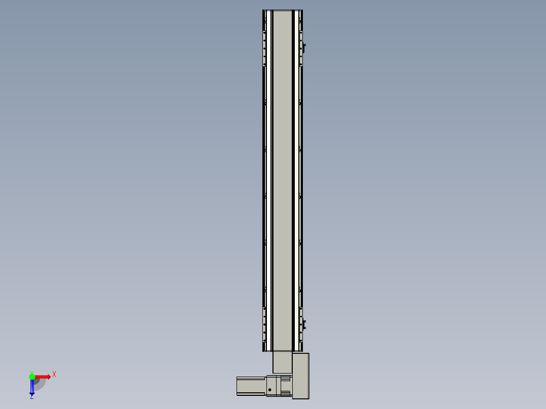 直线模组LHB17-L40-S1150-BR设计图纸俯视图