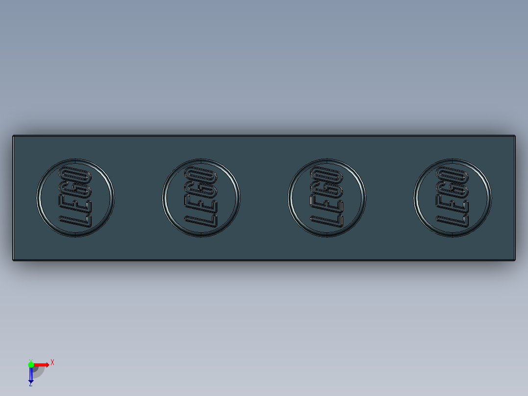 乐高套装 4421基本积木-301026 Black Brick 1 x 4.STEP俯视图