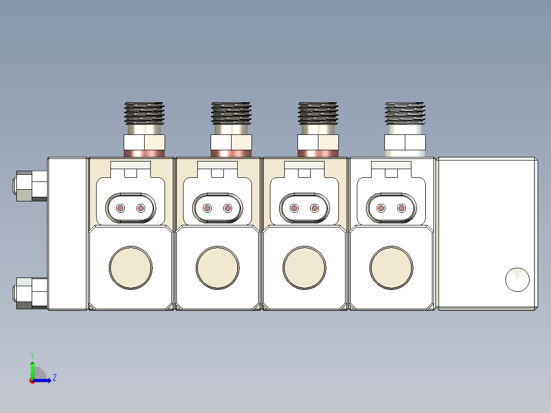 多功能紧凑型电磁阀左视图