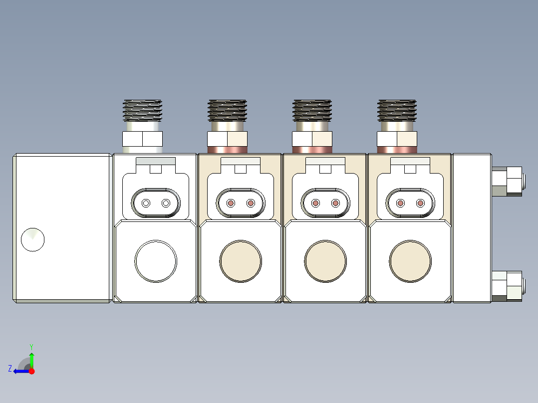 多功能紧凑型电磁阀右视图