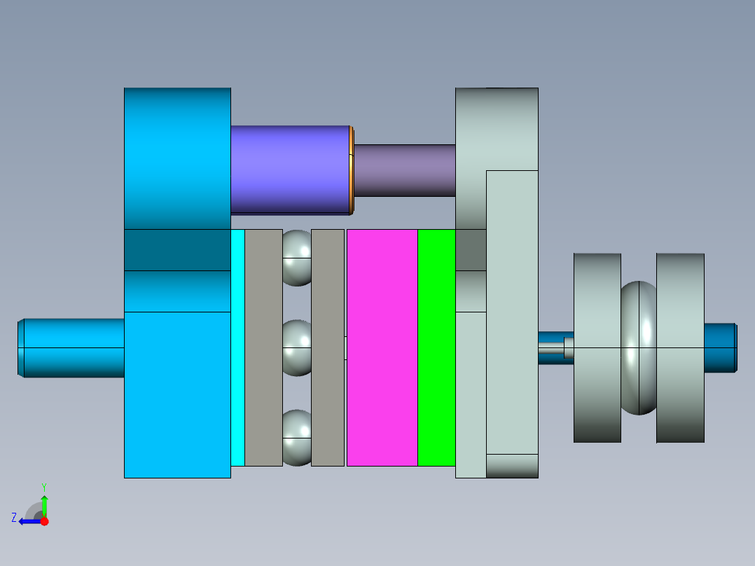 JX685-U型 U形 弯曲件的冲压模具设计【三维proe】右视图