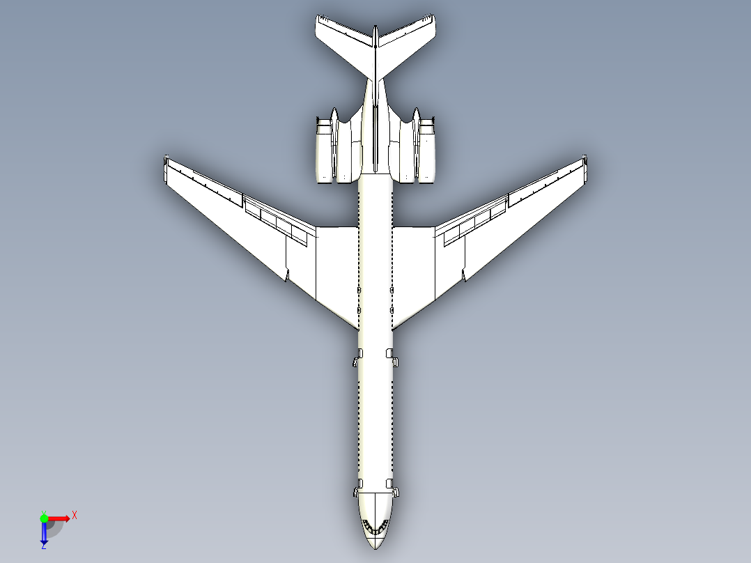 伊留申伊-62M飞机俯视图
