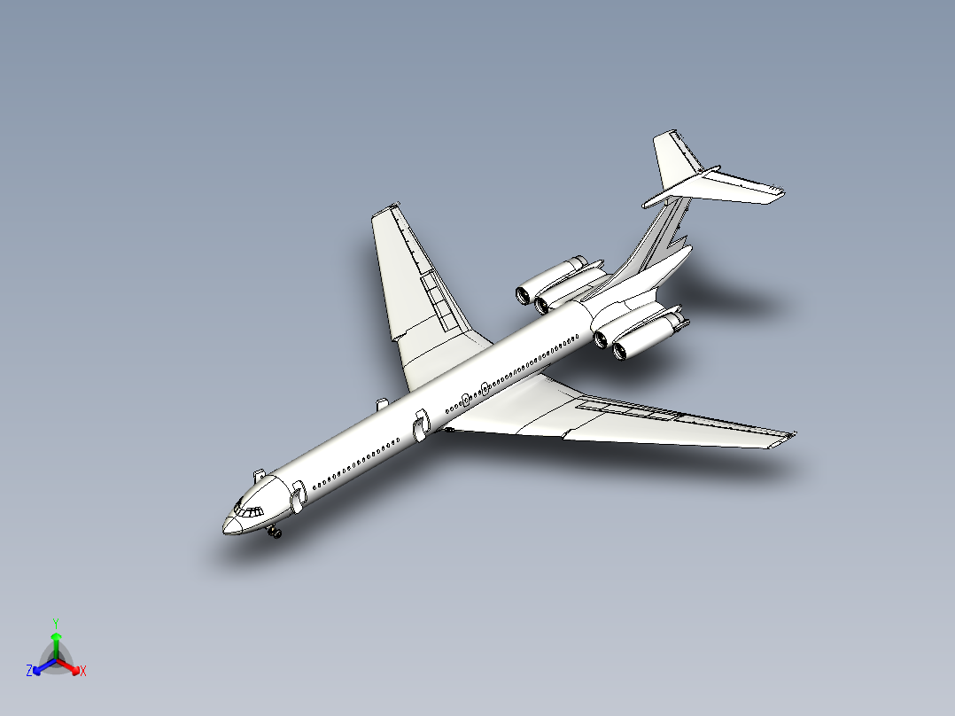 伊留申伊-62M飞机正等轴测图