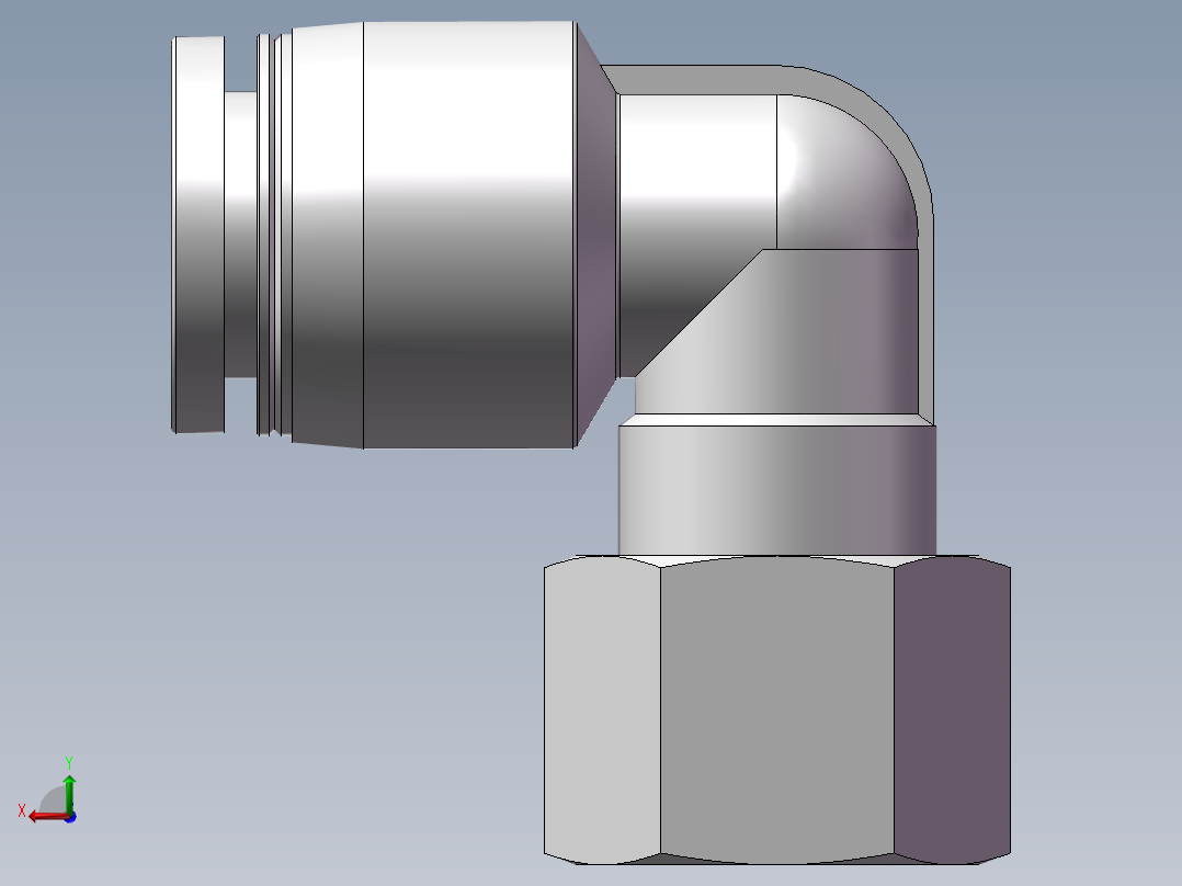 螺纹弯通APLF10-G02（2分10厘内螺纹）后视图