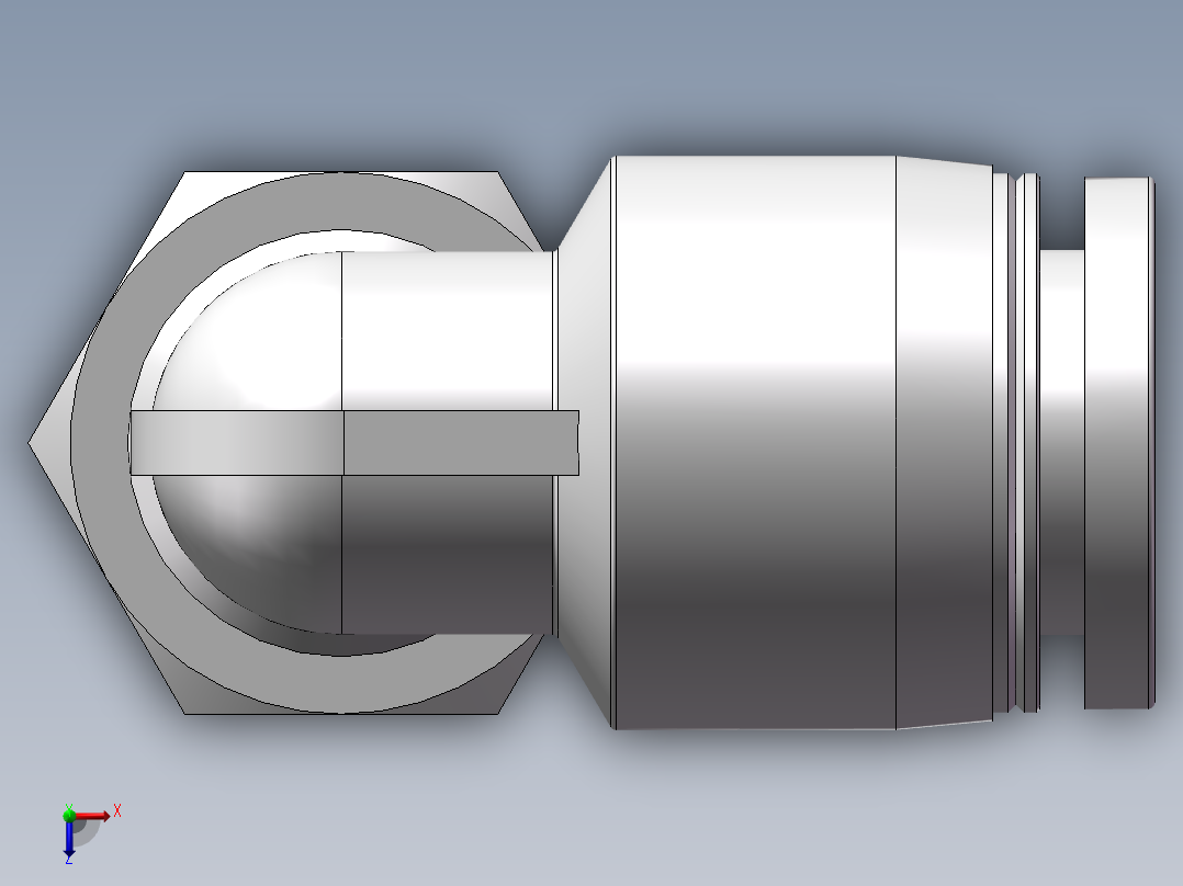 螺纹弯通APLF10-G02（2分10厘内螺纹）俯视图