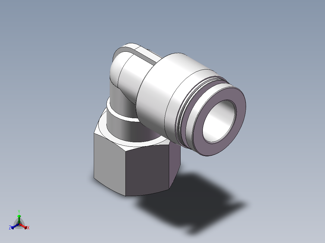 螺纹弯通APLF10-G02（2分10厘内螺纹）正等轴测图