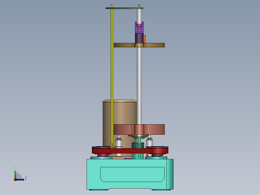 标准振筛机构三维SW带参左视图
