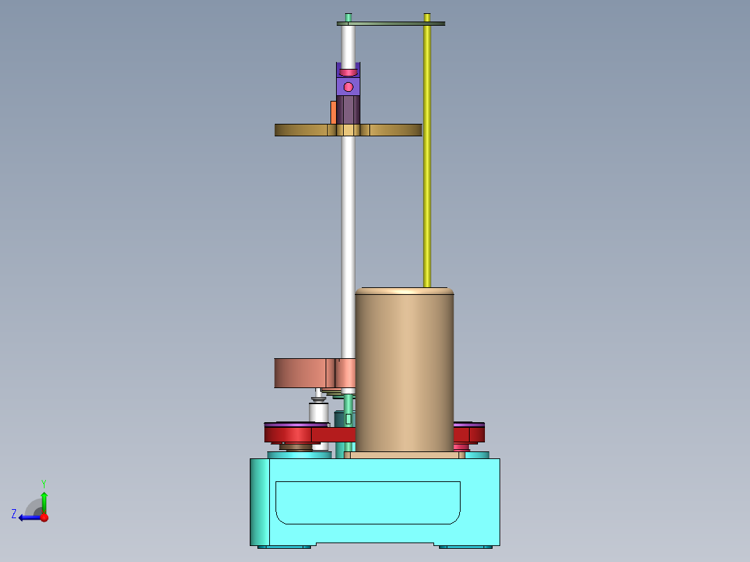 标准振筛机构三维SW带参右视图