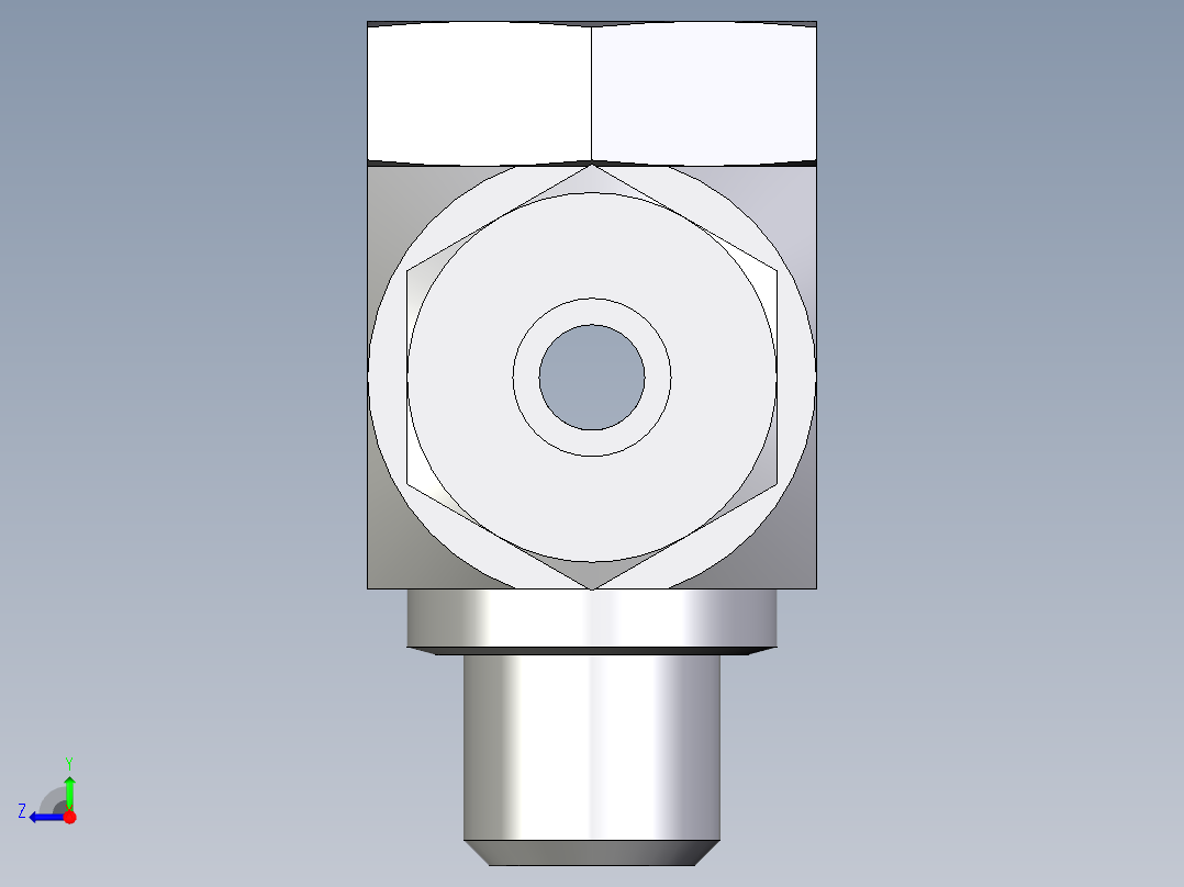 卡套式工业通用硬管接头EO_High_pressure_banjo_tee_TH06LRCF右视图