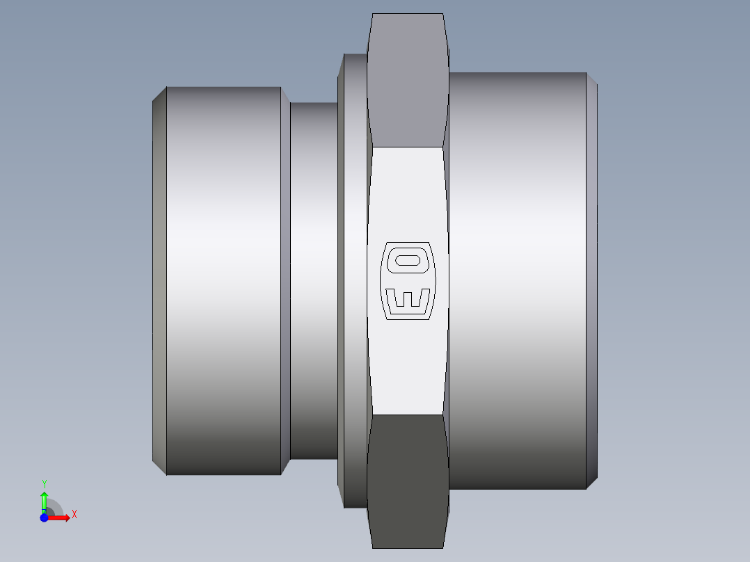 卡套式工业通用硬管接头EO_Male_Stud_connector_GE35LR71X前视图