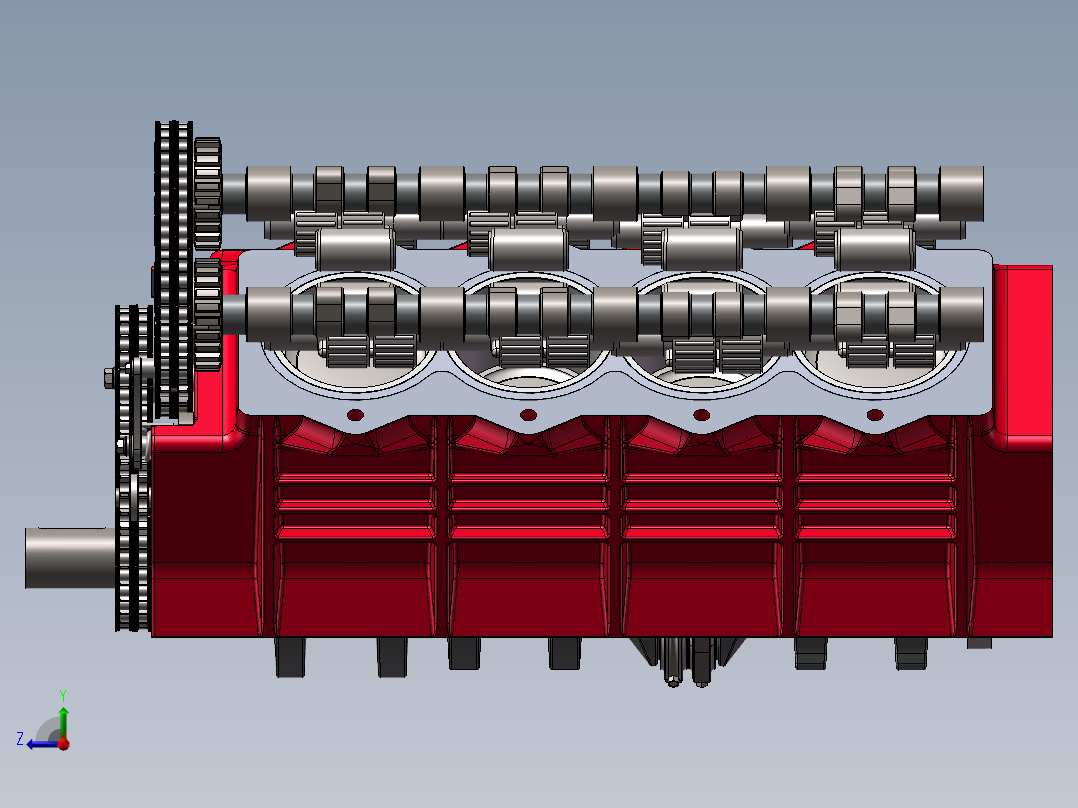 7.0升MMC发动机右视图