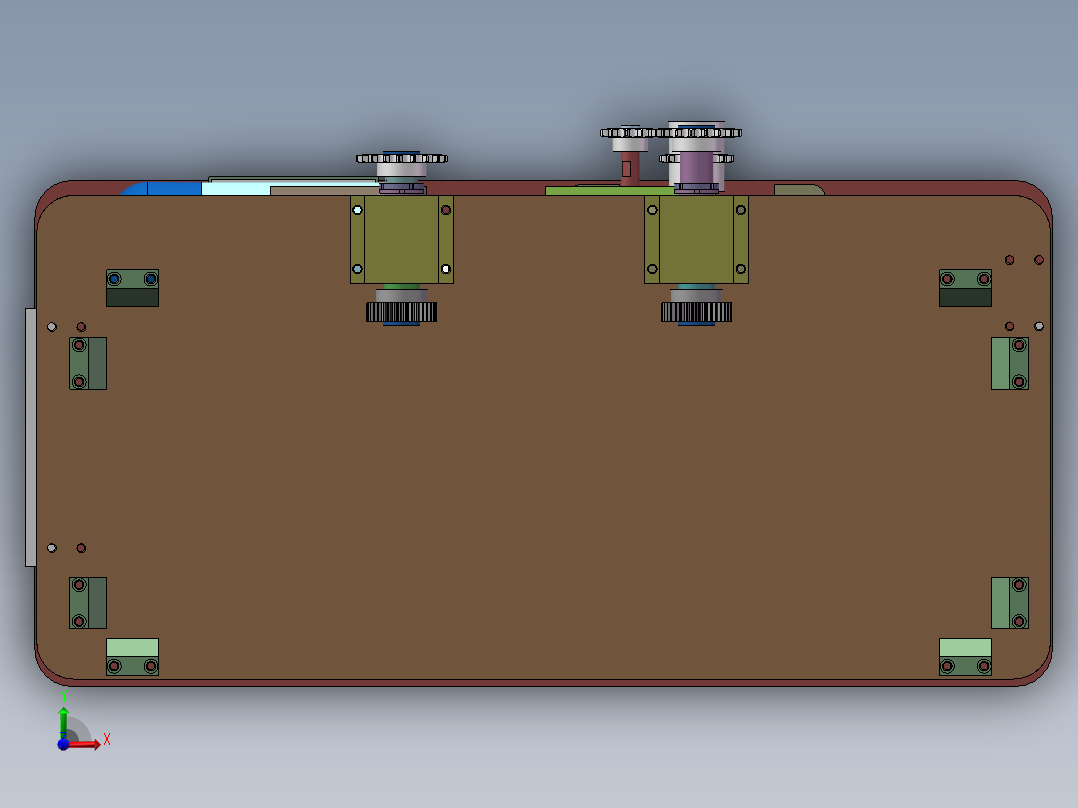 小成型轮实验机台（sw18可编辑+工程图）前视图