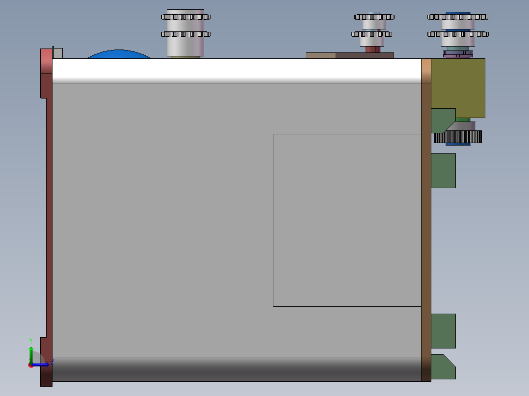 小成型轮实验机台（sw18可编辑+工程图）左视图