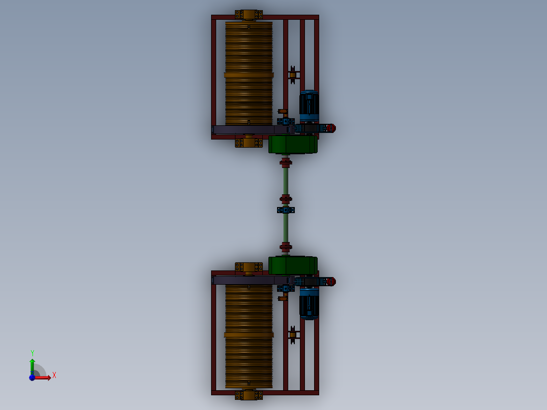 卷扬式启闭机前视图
