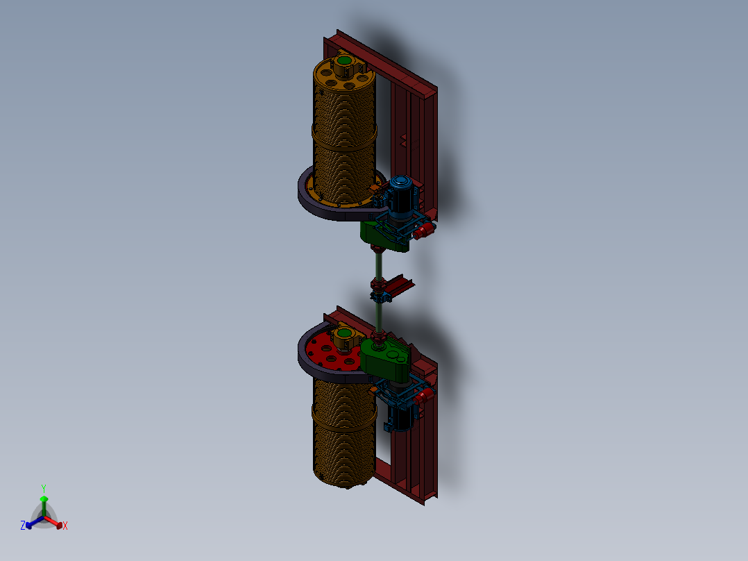 卷扬式启闭机正等轴测图