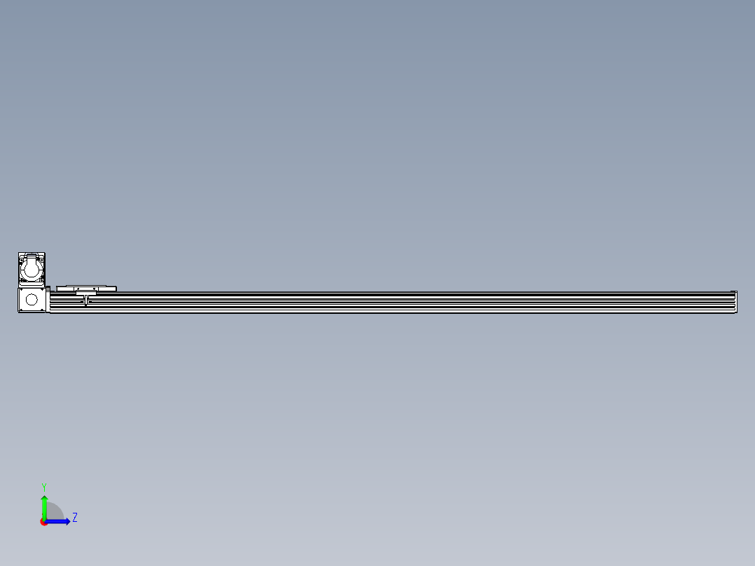 同步带全封闭直线模组TPA-HCB-110D-90-L1500-LU-C-P40-N3左视图