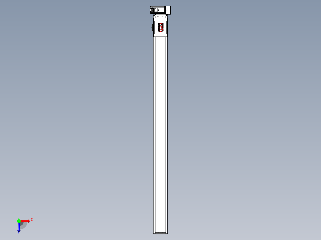 同步带全封闭直线模组TPA-HCB-110D-90-L1500-LU-C-P40-N3俯视图