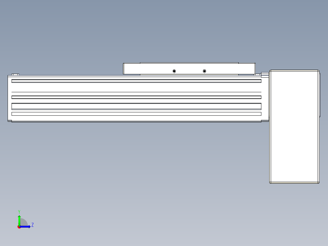 同步带全封闭直线模组TPA-HCB-120D-90-L100-LP-C-P40-N3左视图