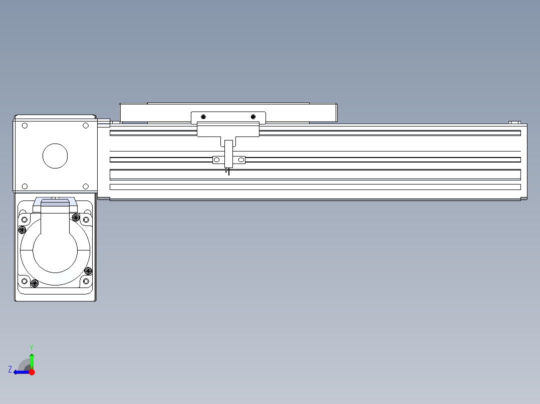 同步带全封闭直线模组TPA-HCB-120D-90-L100-LP-C-P40-N3右视图