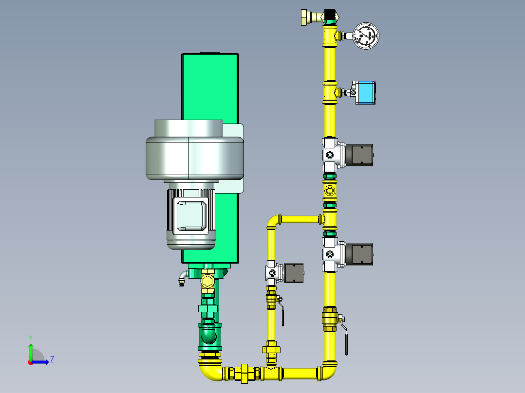 40万大卡E牌燃气燃烧机左视图
