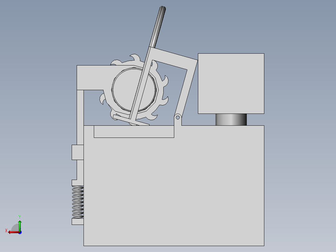 铝型材生产加工用切割装置后视图