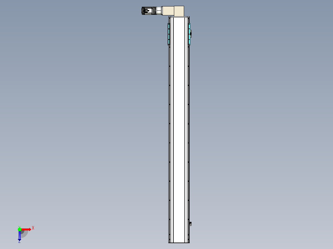 同步带滑台-半封闭B22-L100-C-S1950-L-P75-D3-N5俯视图