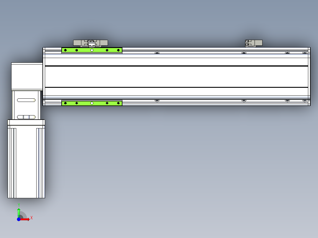 同步带滑台-半封闭B13-L90-S350-L-Z86-D3前视图
