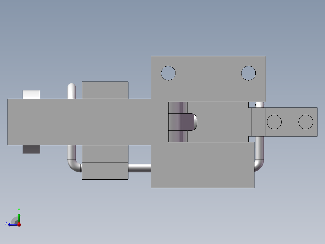 带自锁夹具右视图