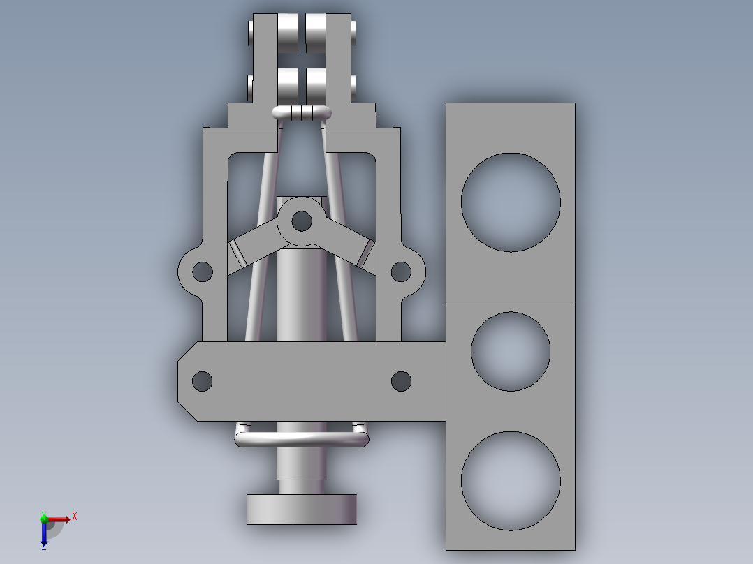 带自锁夹具俯视图