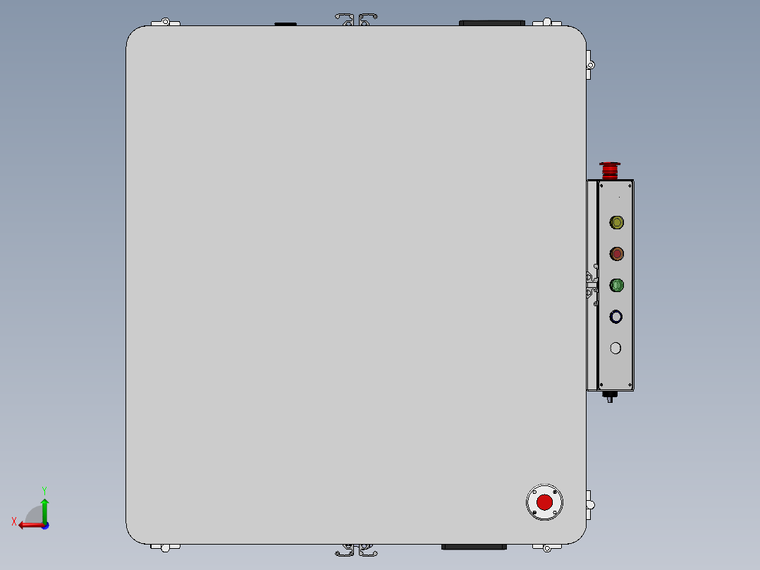 型材机架模型后视图