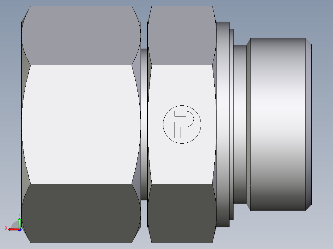 卡套式工业通用硬管接头EO_Swivel_connector_EGE30SMEDCF后视图