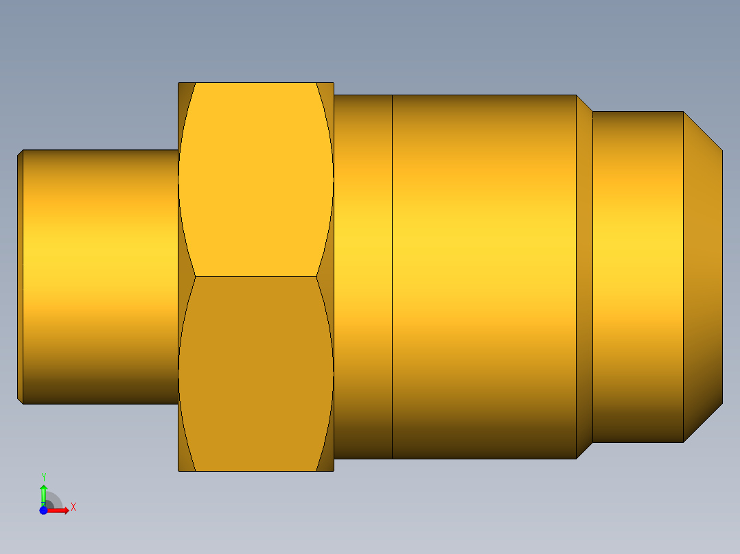 扩口式工业通用硬管接头Flare To Solder 43F-8-6前视图