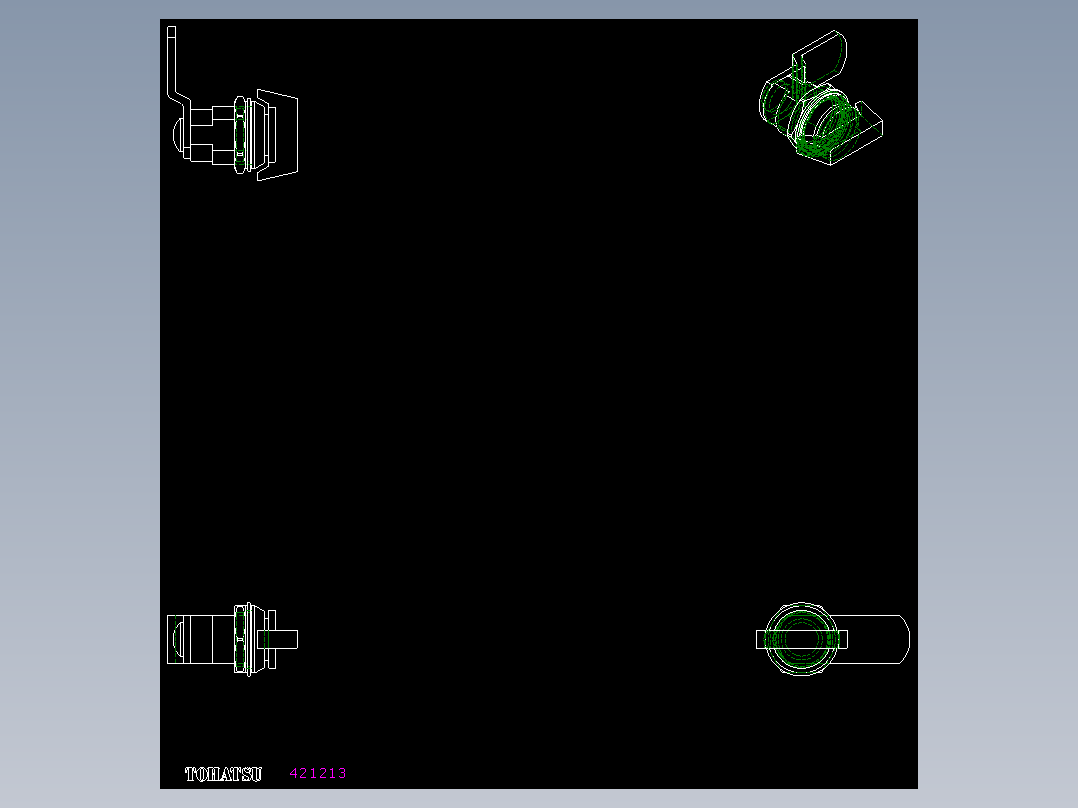 鎖CM-2D多系列多零件图纸模型
