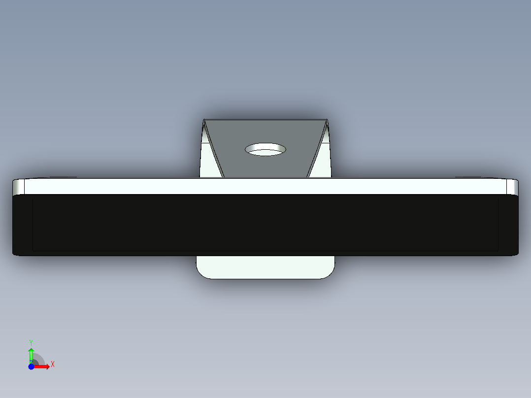 Apple Cinema 27英寸LCD显示器模型3D图纸前视图