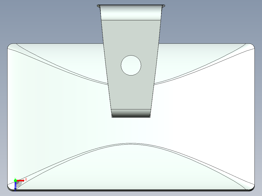 Apple Cinema 27英寸LCD显示器模型3D图纸俯视图