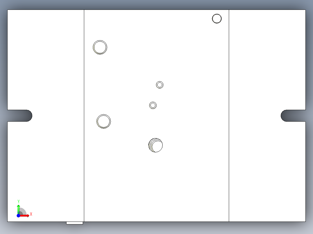 叉形支架钻10孔三维夹具图前视图