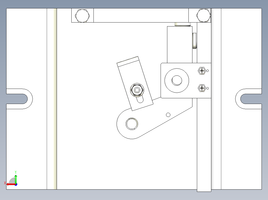 叉形支架钻10孔三维夹具图后视图