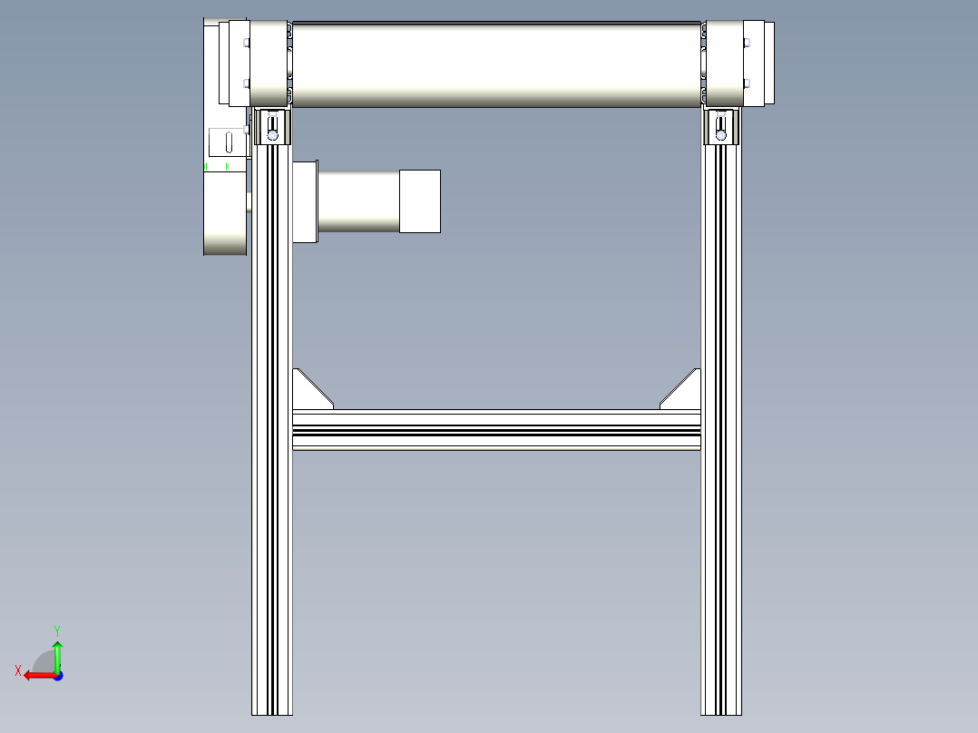 同步带及输送带课程设计带三维二维说明书后视图