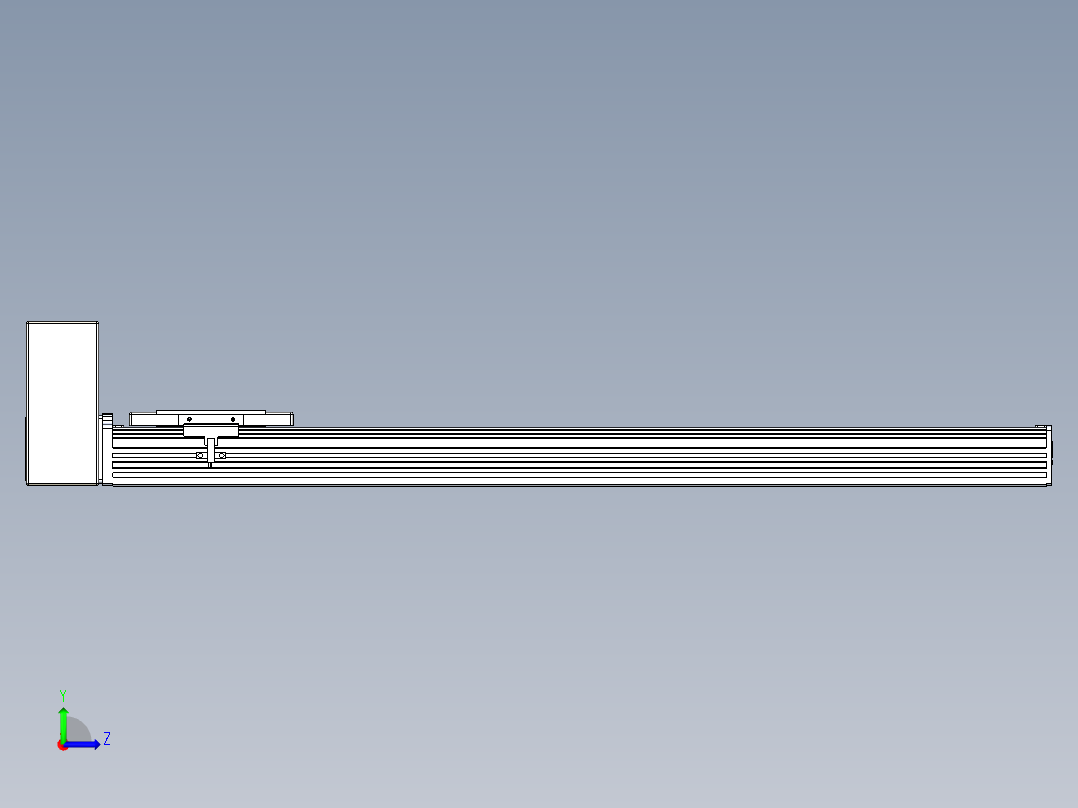 同步带全封闭直线模组TPA-HCB-110D-90-L650-RU-Y-P40-N3左视图