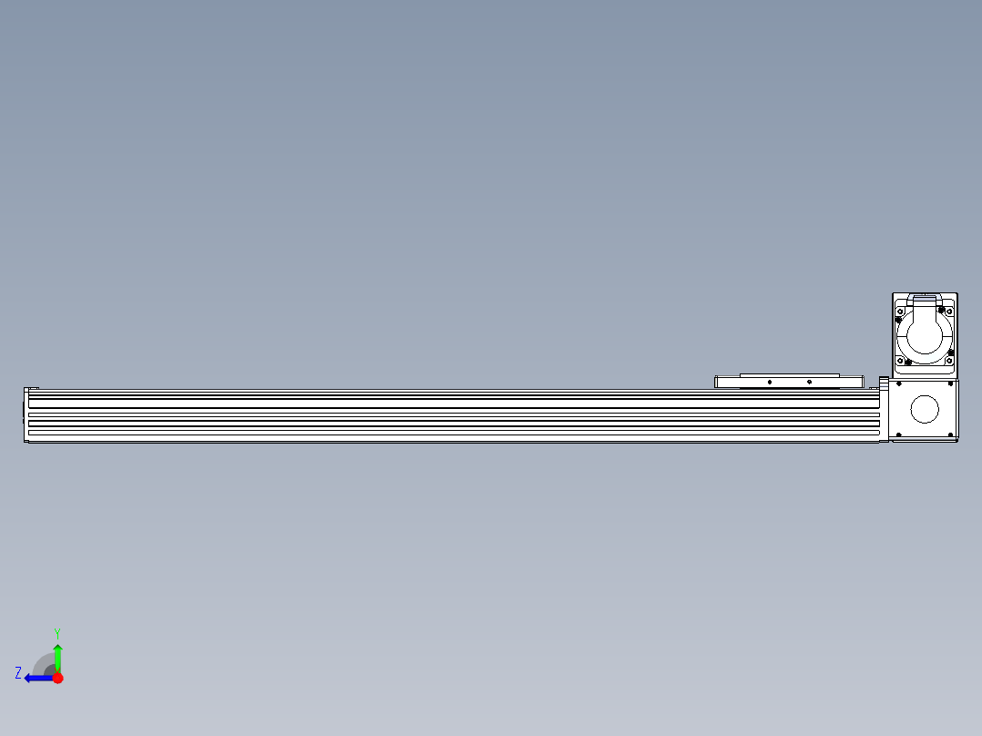 同步带全封闭直线模组TPA-HCB-110D-90-L650-RU-Y-P40-N3右视图