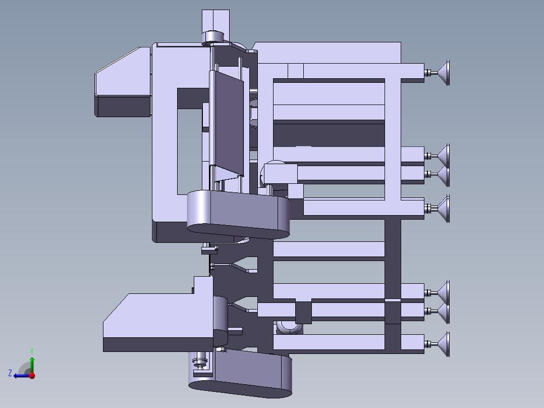 金属探测器扫描检查设备右视图