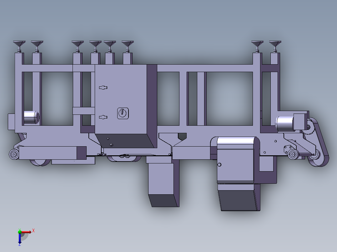 金属探测器扫描检查设备俯视图