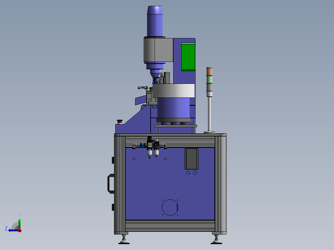 铜铆钉送料铆接设备(sw09+工程图+BOM）右视图