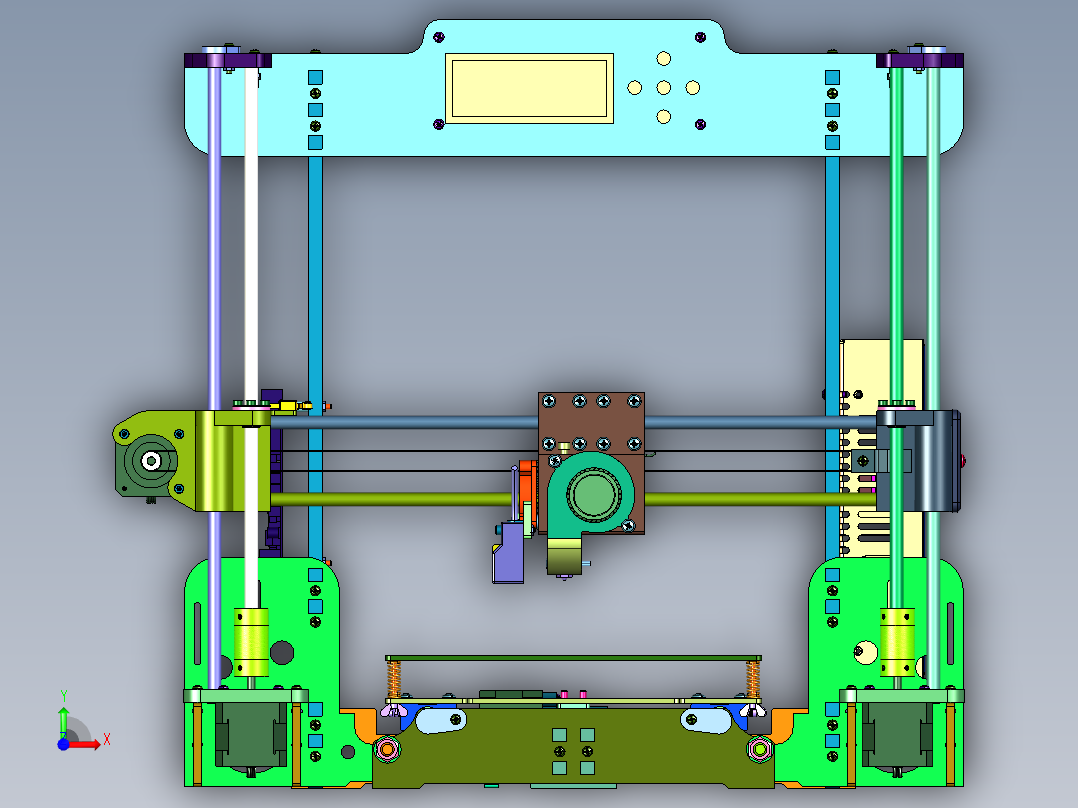 高精度Anet A8家用3d打印机前视图