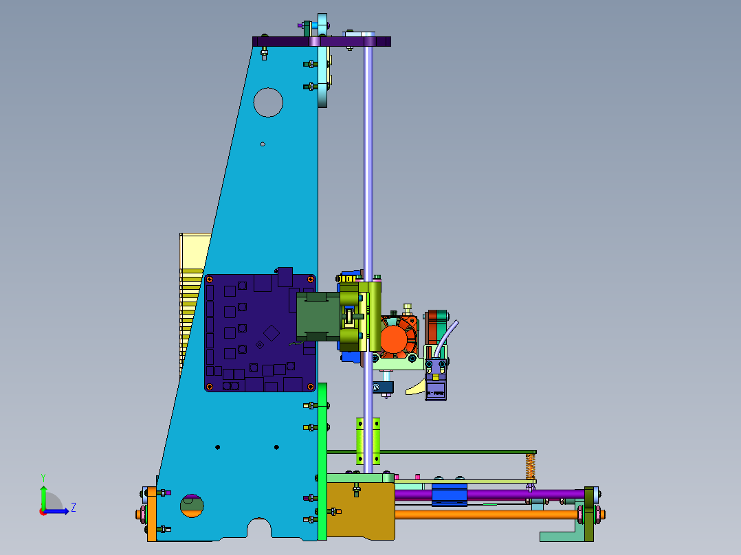 高精度Anet A8家用3d打印机左视图