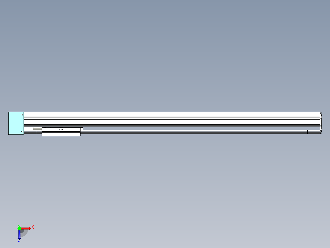 VF丝杆传动-一般环境VF14-Lxx-C-S800-BL-ZP40-C3俯视图