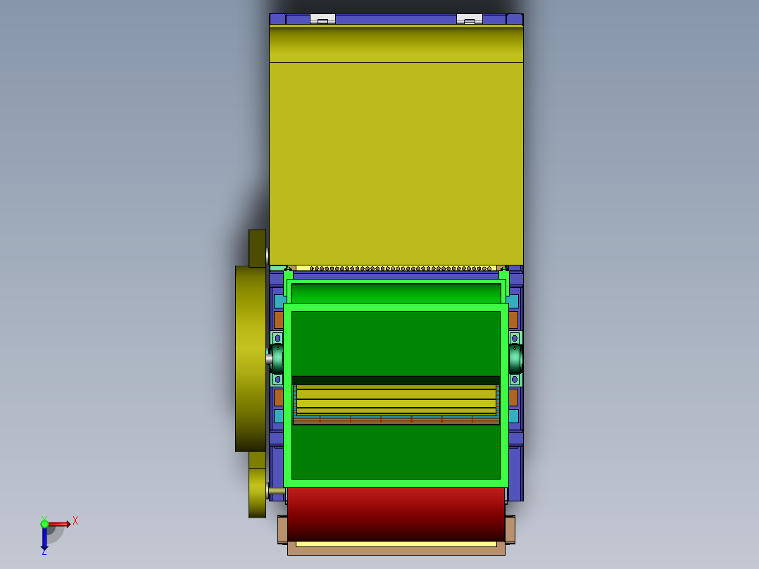 花生脱壳机设计俯视图